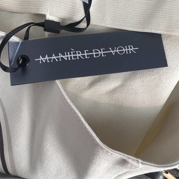 Maniere De Voir Leggings Women's Cream Size 2 NWT - Picture 10 of 11